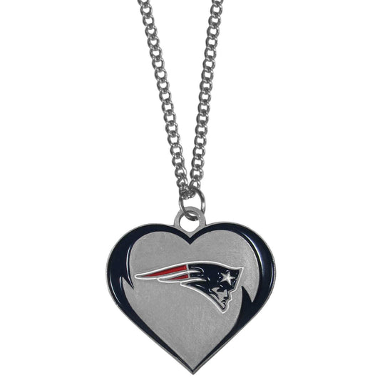New England Patriots Heart Necklace - New England Patriots - Flyclothing LLC