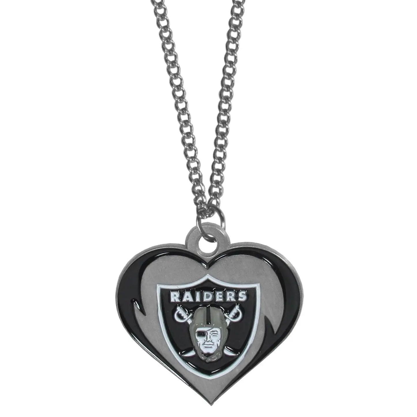 Las Vegas Raiders Heart Necklace - Las Vegas Raiders - Flyclothing LLC