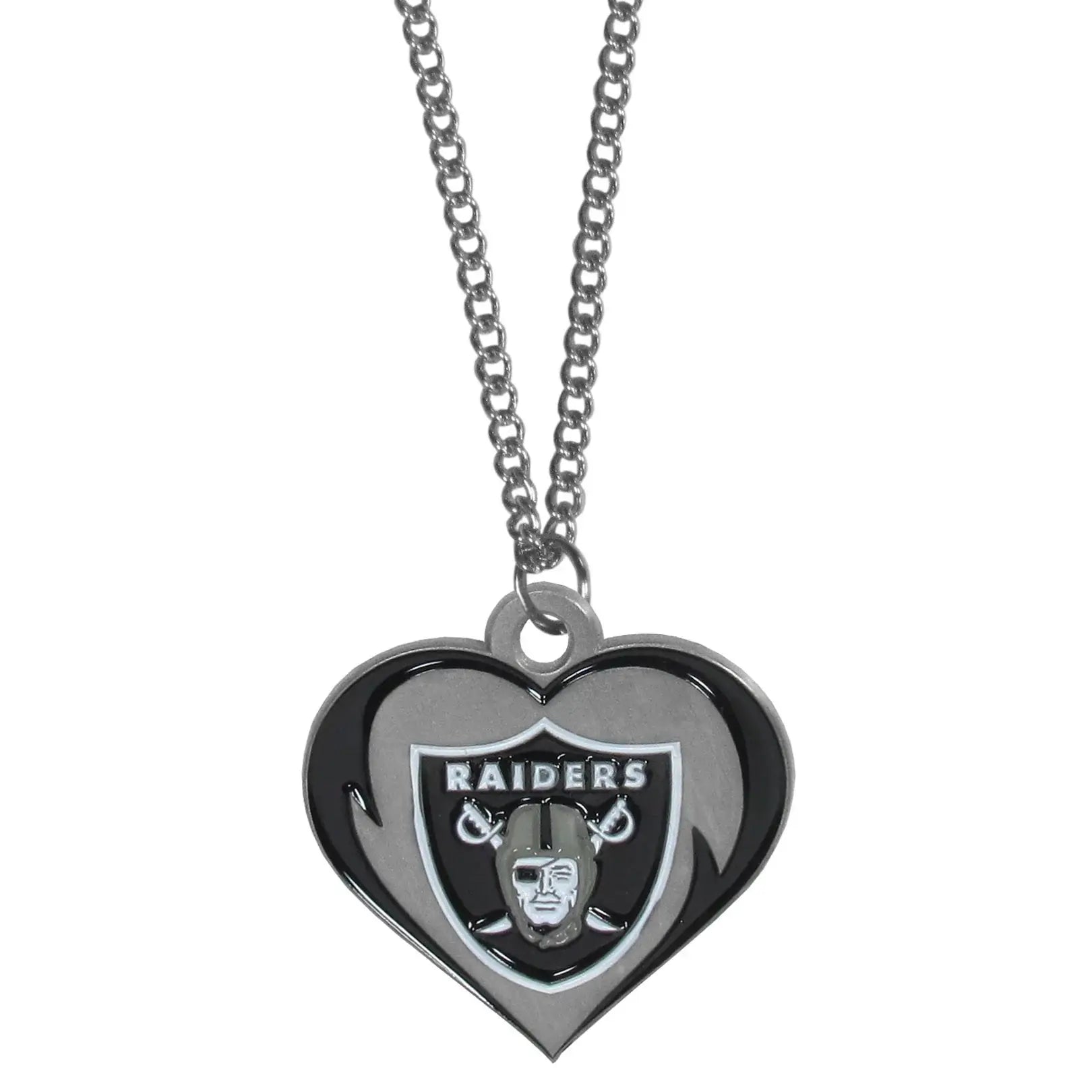 Las Vegas Raiders Heart Necklace - Las Vegas Raiders - Flyclothing LLC