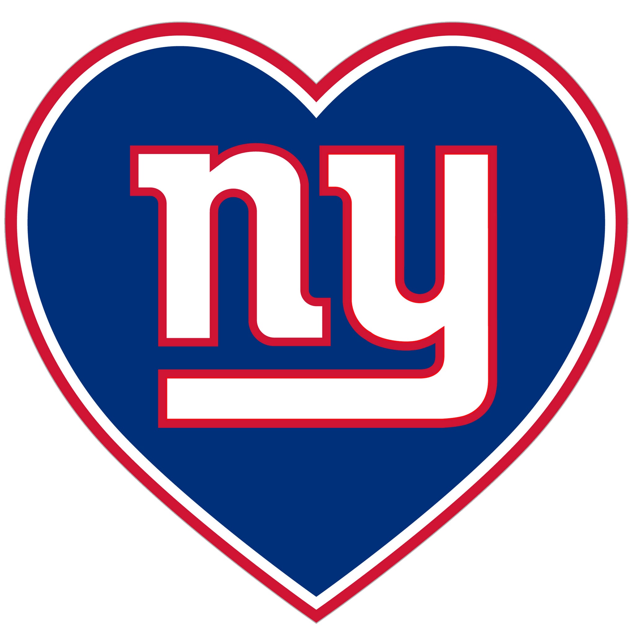 New York Giants Heart Decal