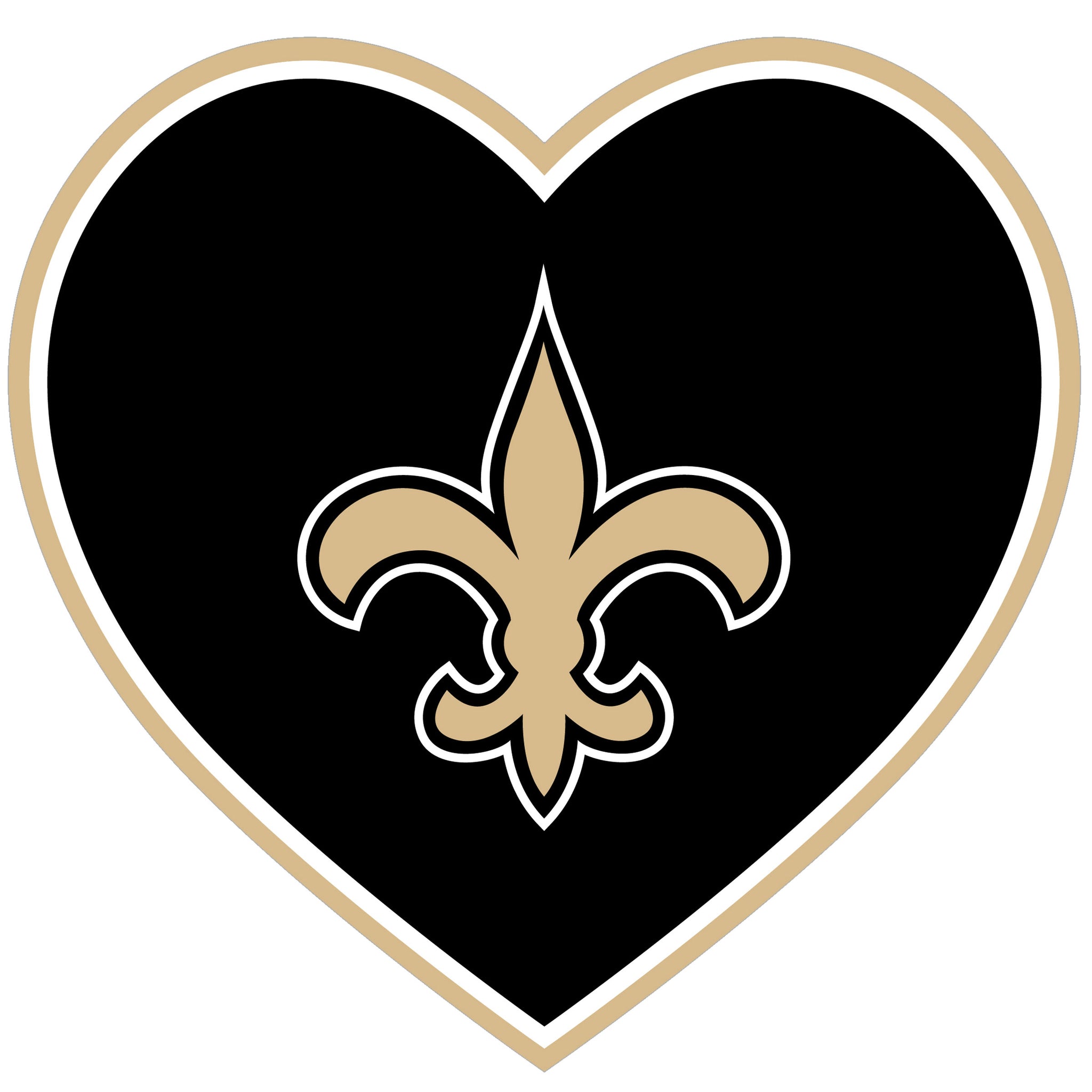 New Orleans Saints Heart Decal