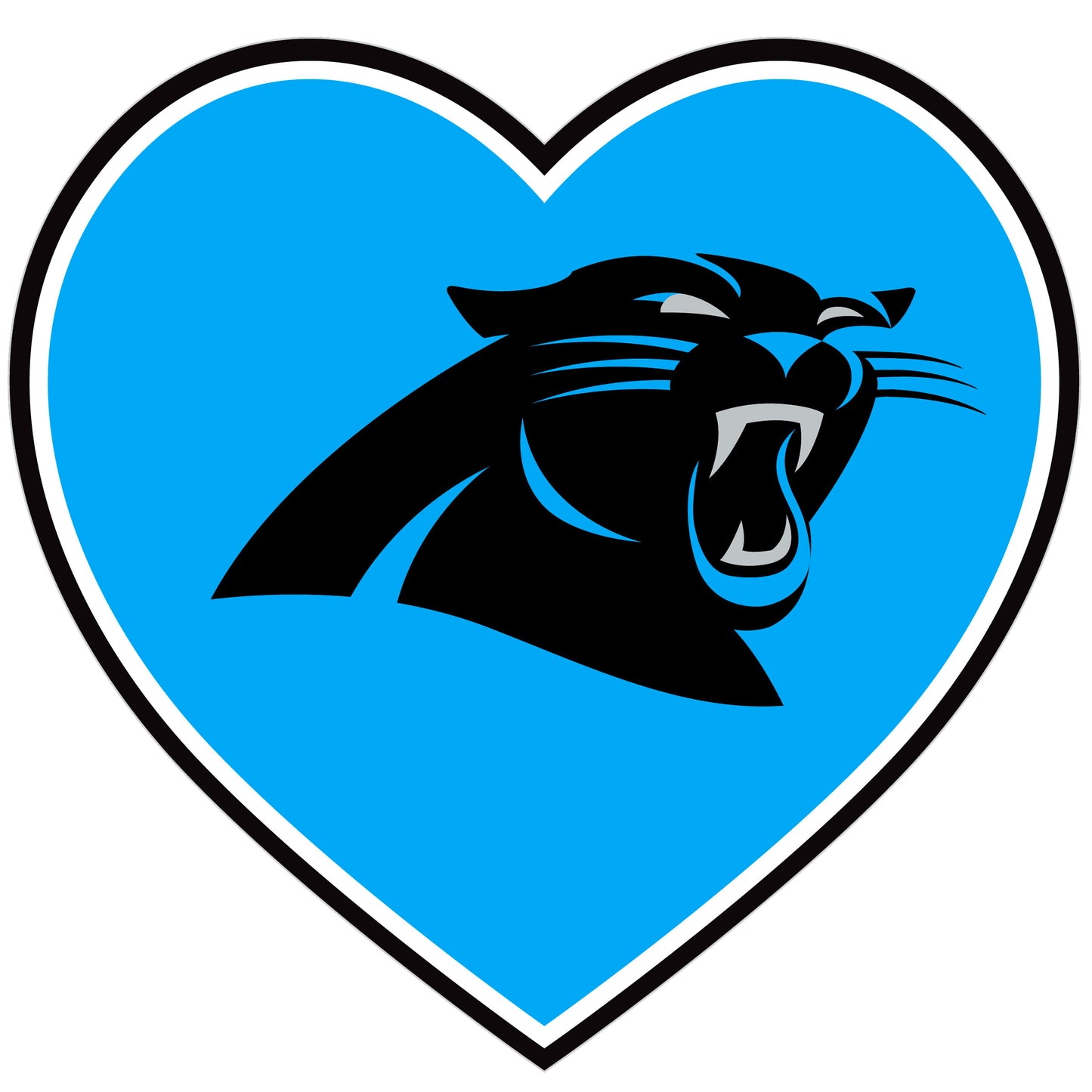 Carolina Panthers Heart Decal