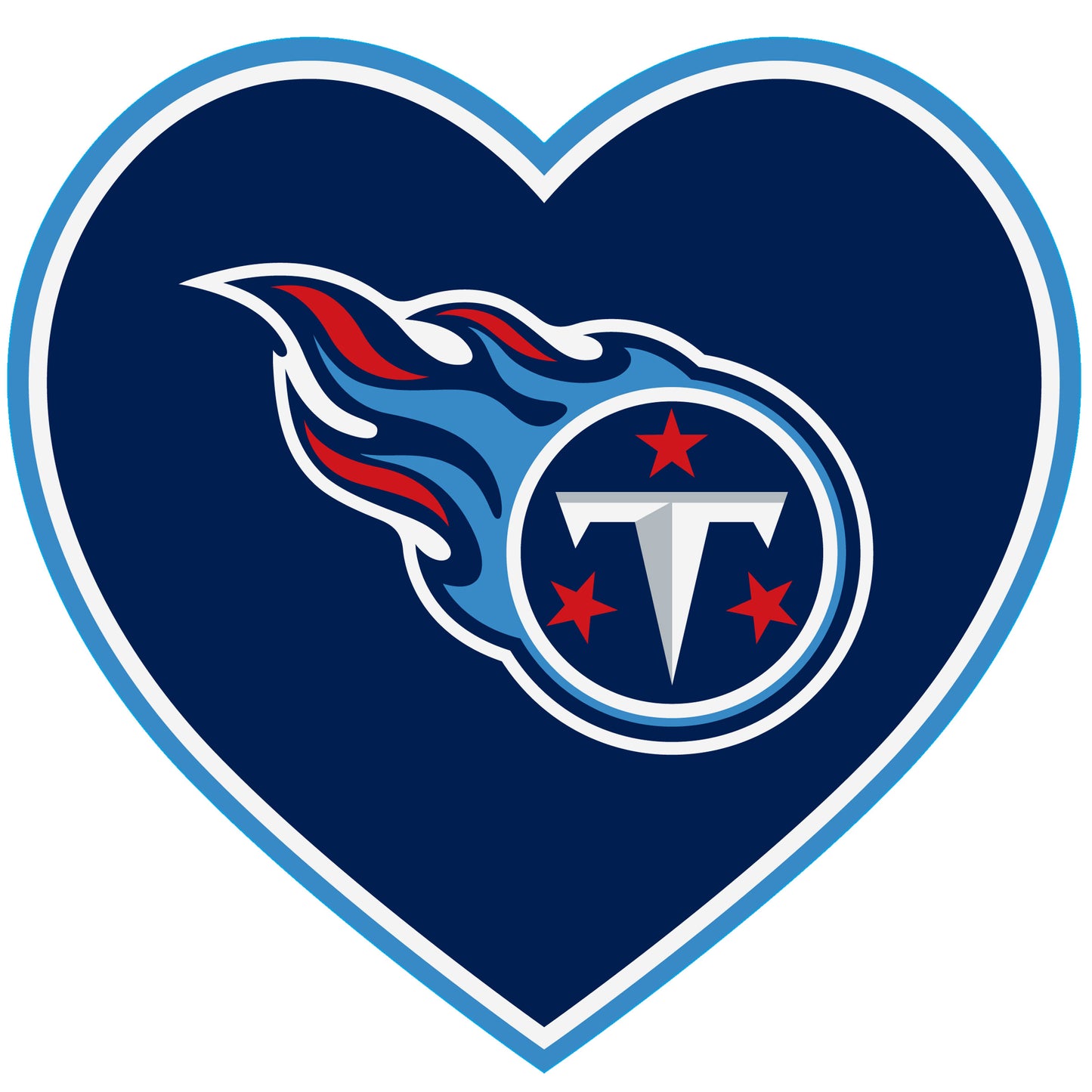 Tennessee Titans Heart Decal