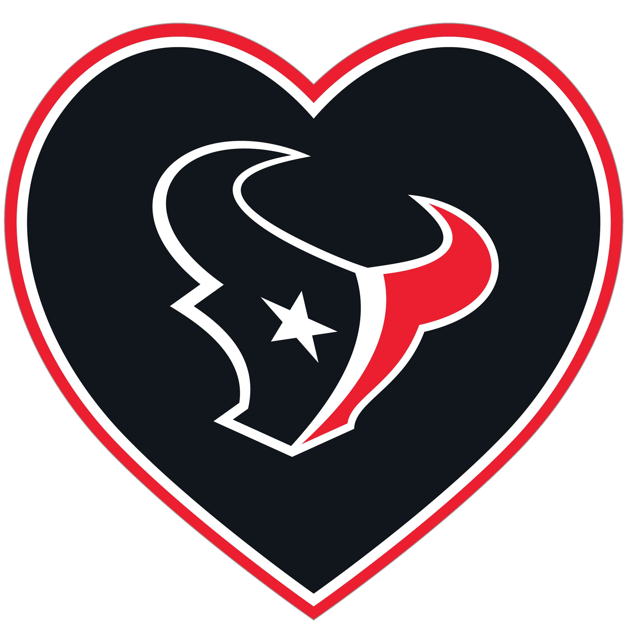 Houston Texans Heart Decal