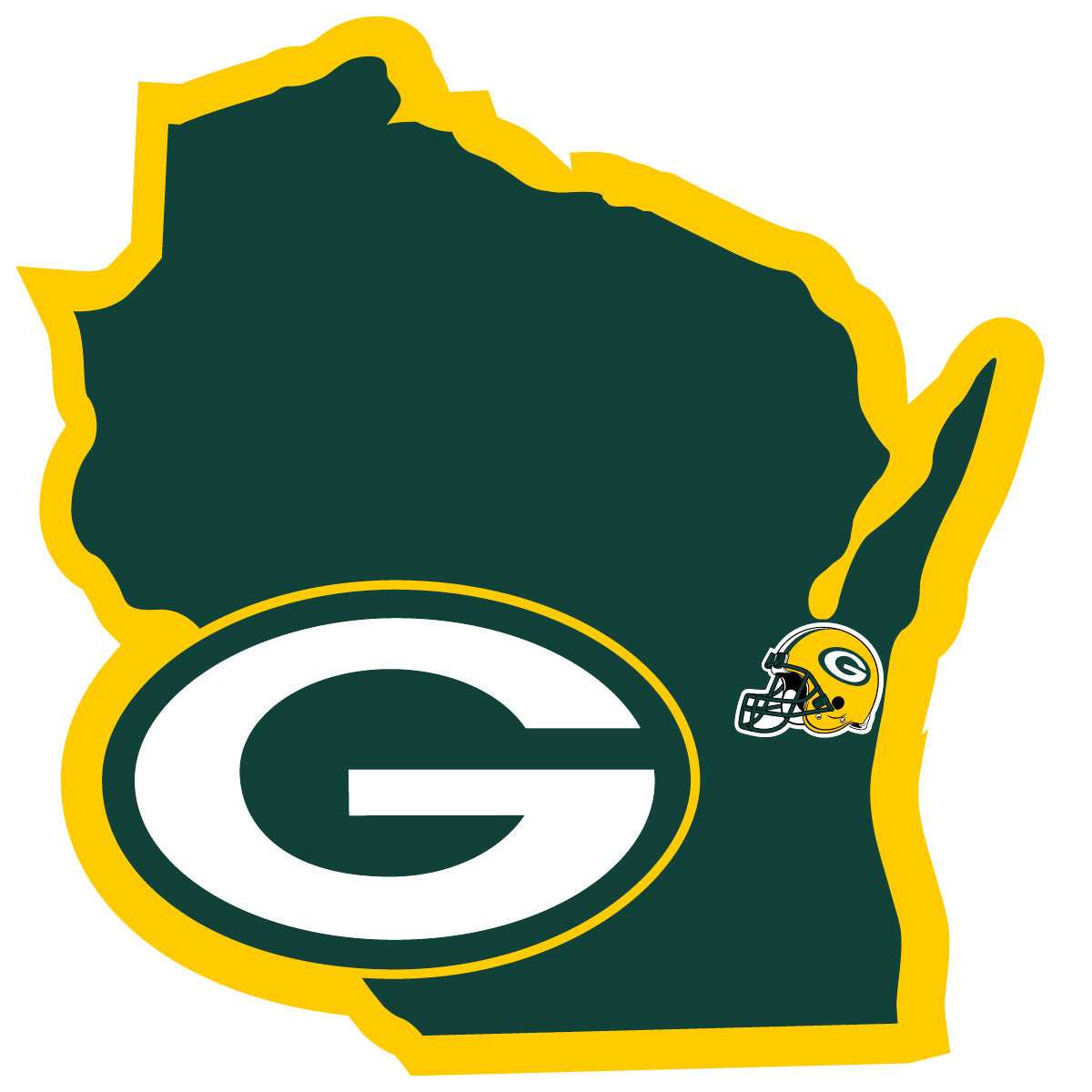 Green Bay Packers Home State Decal - Green Bay Packers - Flyclothing LLC