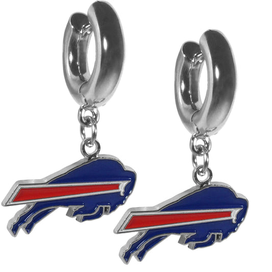 Buffalo Bills Huggie Hoop Earrings - Buffalo Bills
