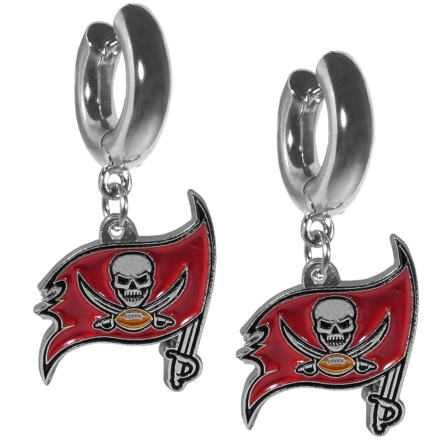 Tampa Bay Buccaneers Huggie Hoop Earrings - Tampa Bay Buccaneers - Flyclothing LLC