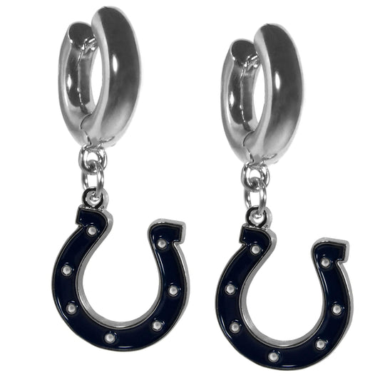 Indianapolis Colts Huggie Hoop Earrings - Indianapolis Colts