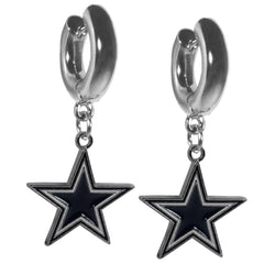 Dallas Cowboys Huggie Hoop Earrings - Dallas Cowboys