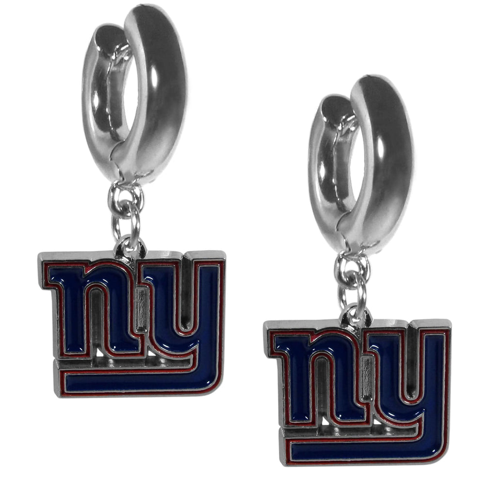New York Giants Huggie Hoop Earrings - New York Giants