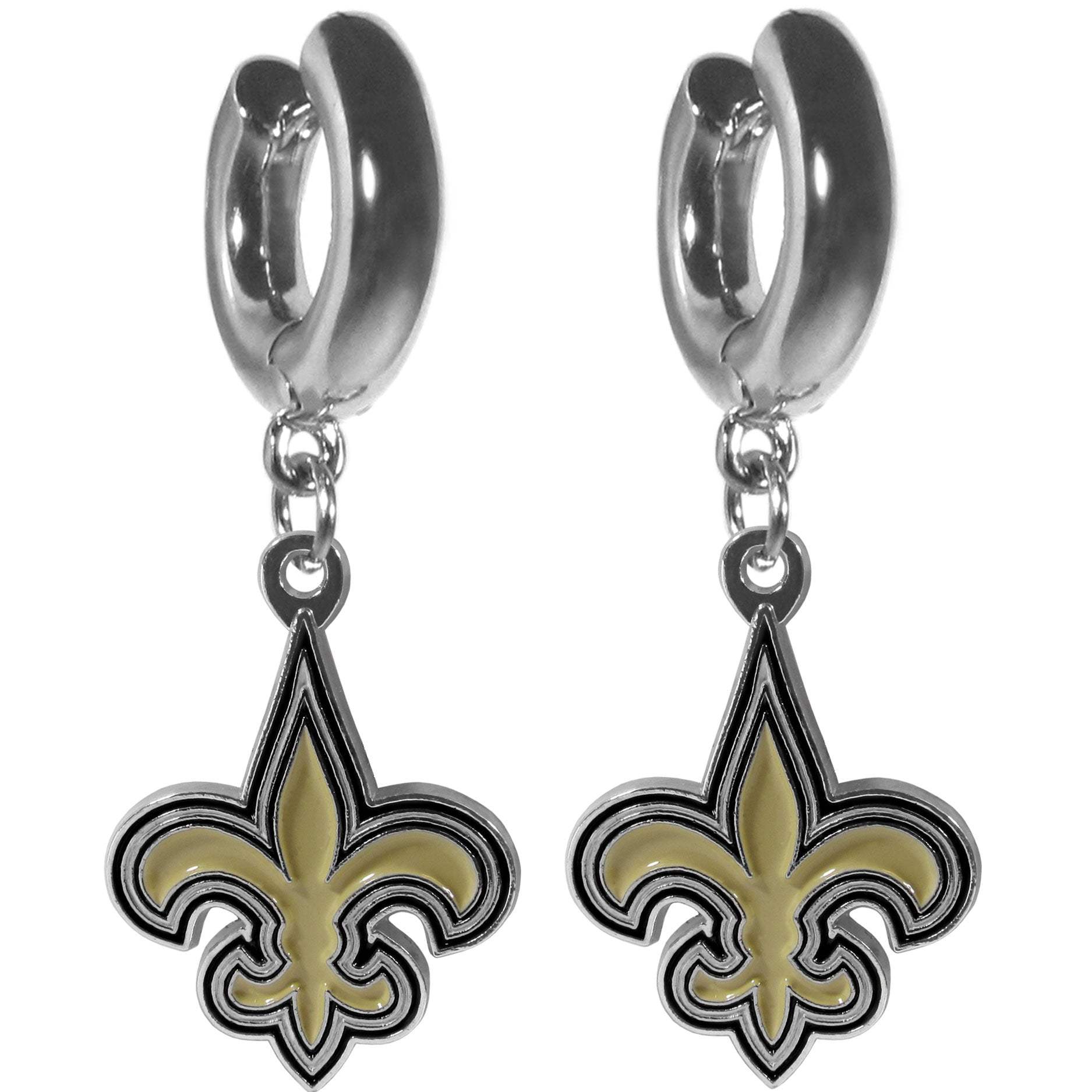 New Orleans Saints Huggie Hoop Earrings - New Orleans Saints - Flyclothing LLC