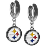Pittsburgh Steelers Huggie Hoop Earrings - Pittsburgh Steelers
