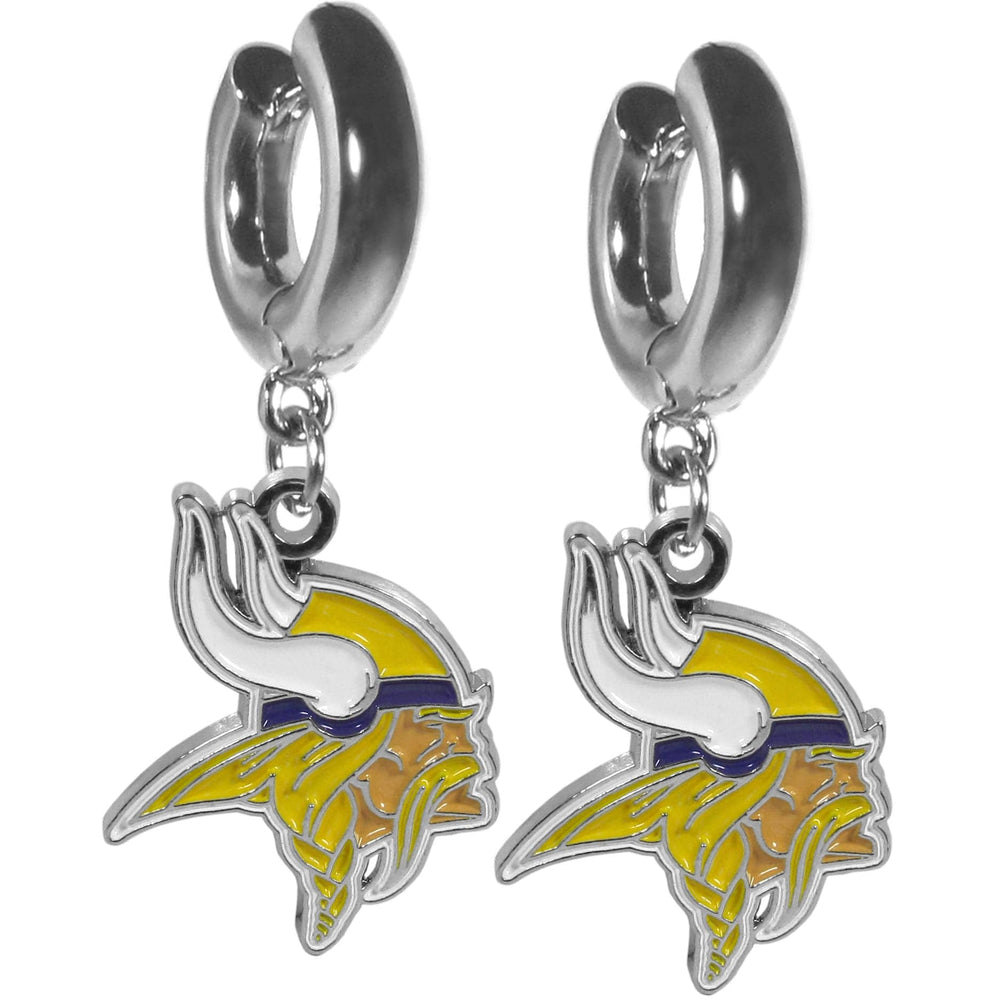 Minnesota Vikings Huggie Hoop Earrings - Minnesota Vikings