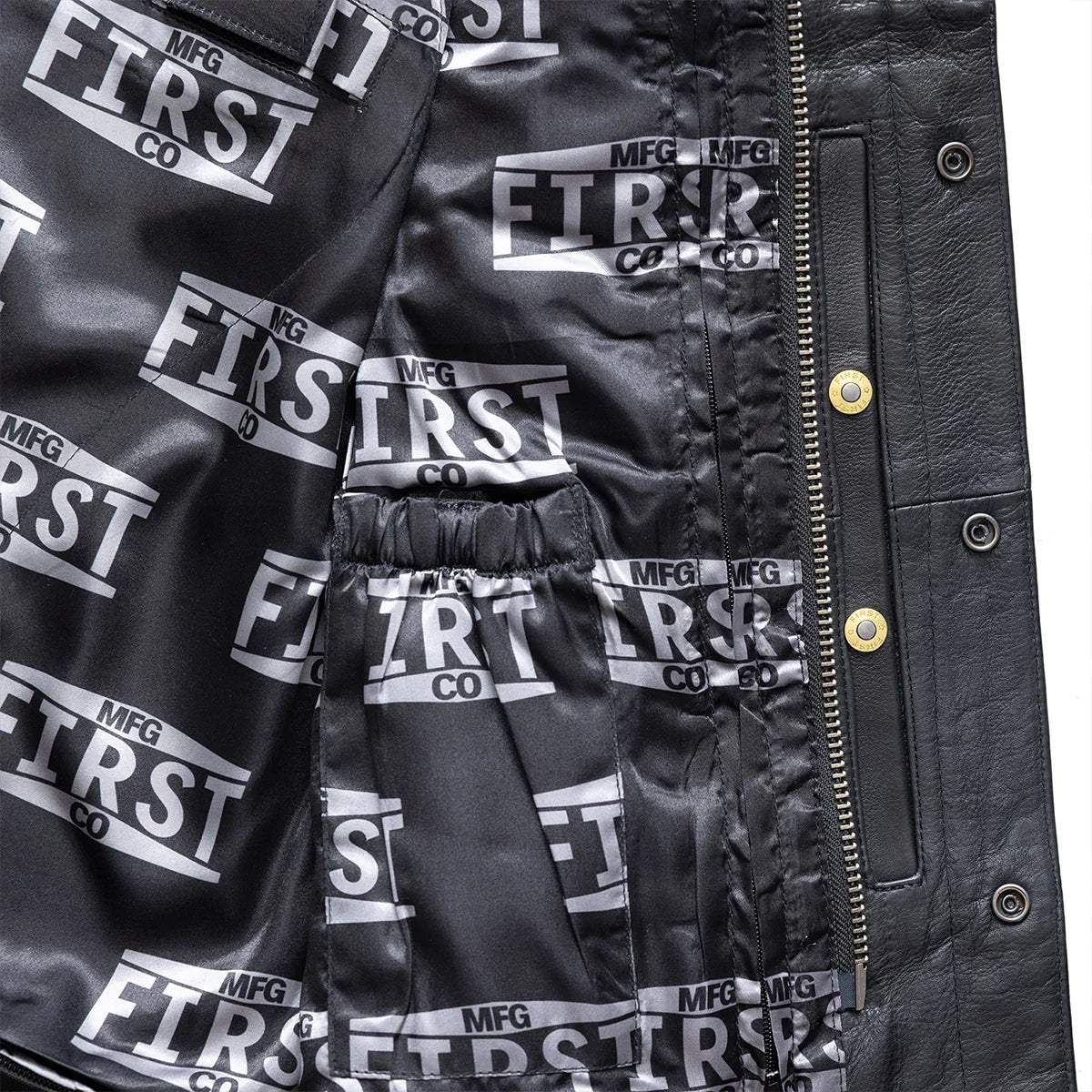 FMCo Men's Signature Leather Vest - First Manufacturing Company - Flyclothing LLC