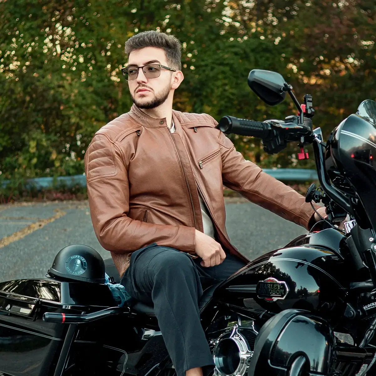 Crusader Men's Motorcycle Leather Jacket - First Manufacturing Company - Flyclothing LLC
