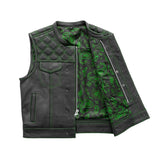 Upside Men's Club Style Leather Vest - First Manufacturing Company - Flyclothing LLC