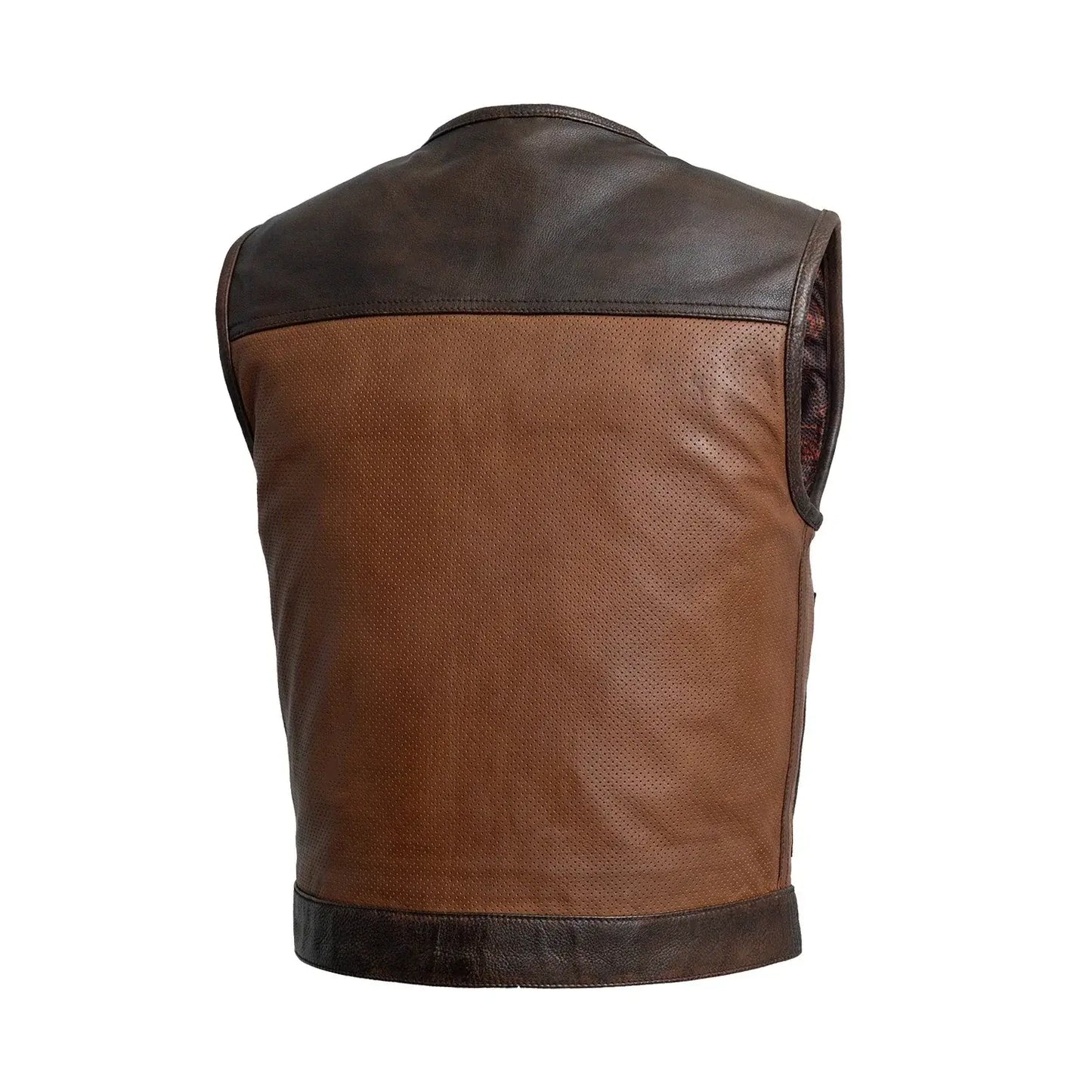 Lowside Gunner Men's Perforated Leather Vest - First Manufacturing Company - Flyclothing LLC