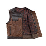 Lowside Gunner Men's Perforated Leather Vest - First Manufacturing Company - Flyclothing LLC