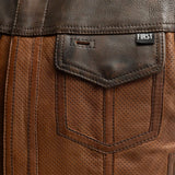 Lowside Gunner Men's Perforated Leather Vest - First Manufacturing Company - Flyclothing LLC
