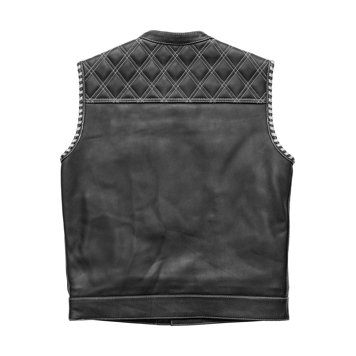 Sinister - Men's Motorcycle Leather Vest - First Manufacturing Company - Flyclothing LLC