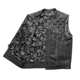 Sinister - Men's Motorcycle Leather Vest - First Manufacturing Company - Flyclothing LLC