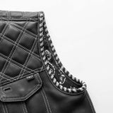 Sinister - Men's Motorcycle Leather Vest - First Manufacturing Company - Flyclothing LLC