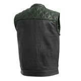 Downside Men's Motorcycle Leather Vest - First Manufacturing Company - Flyclothing LLC
