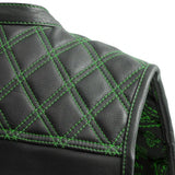 Downside Men's Motorcycle Leather Vest - First Manufacturing Company - Flyclothing LLC