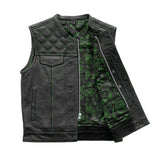 Downside Men's Motorcycle Leather Vest - First Manufacturing Company - Flyclothing LLC