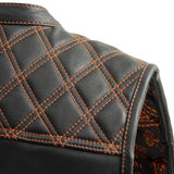 Downside Men's Motorcycle Leather Vest - First Manufacturing Company - Flyclothing LLC
