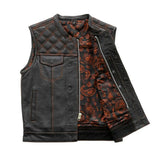 Downside Men's Motorcycle Leather Vest - First Manufacturing Company - Flyclothing LLC