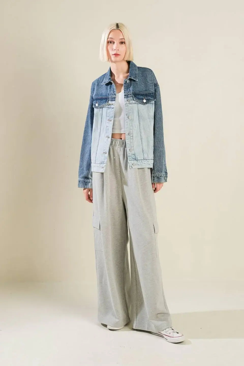 A BAR SONG DENIM JACKET - Flying Tomato - Flyclothing LLC