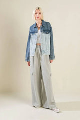 A BAR SONG DENIM JACKET - Flying Tomato - Flyclothing LLC