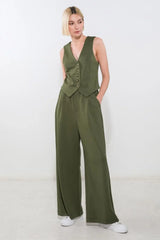 CALL MY LOVELY PONTI VEST - Flying Tomato - Flyclothing LLC