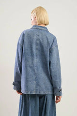 BREATHTAKING CHARM DENIM MIDI JACKET - Flying Tomato - Flyclothing LLC