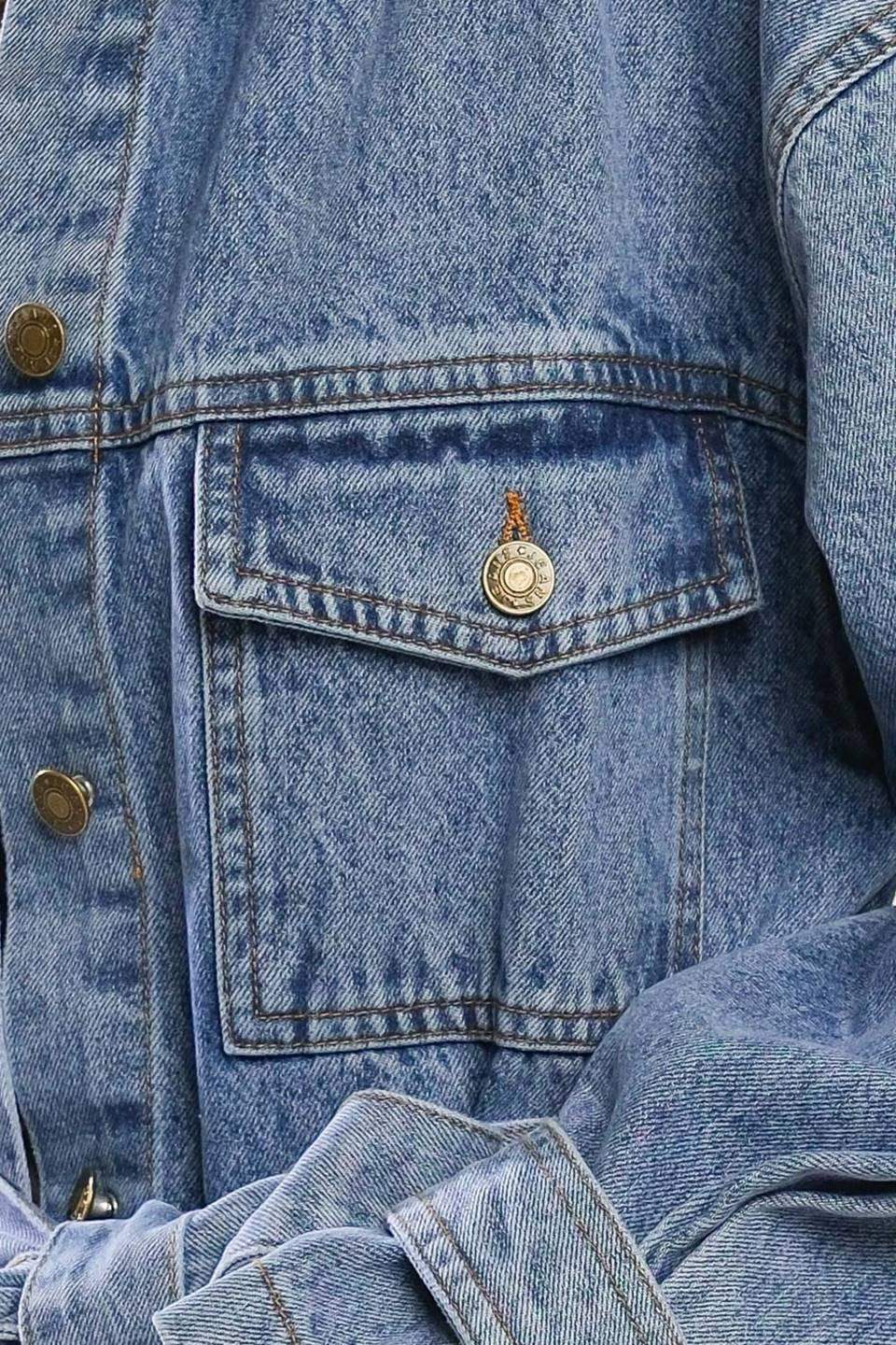 BREATHTAKING CHARM DENIM MIDI JACKET - Flying Tomato - Flyclothing LLC