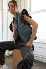 AUTHENTIC MOMENTS DENIM VEST - Flying Tomato - Flyclothing LLC