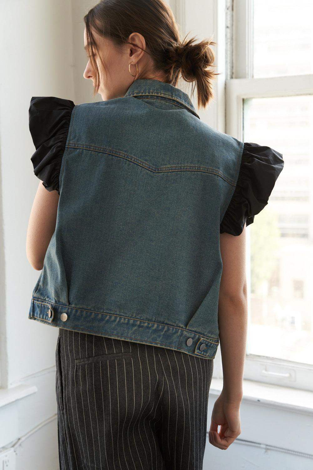AUTHENTIC MOMENTS DENIM VEST - Flying Tomato - Flyclothing LLC