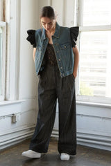 AUTHENTIC MOMENTS DENIM VEST - Flying Tomato - Flyclothing LLC