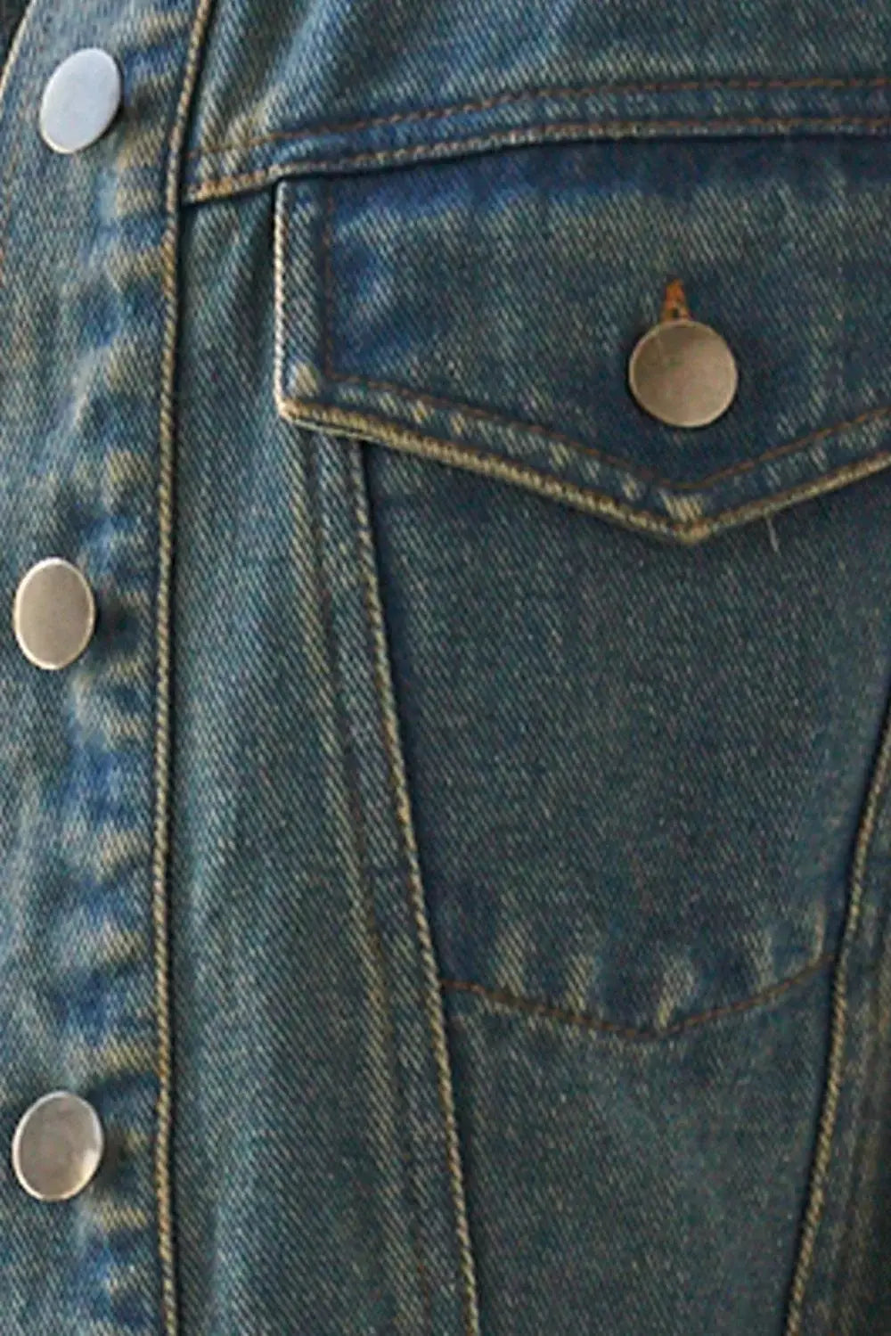 AUTHENTIC MOMENTS DENIM VEST - Flying Tomato - Flyclothing LLC
