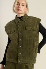 ESCAPING REALITY CORDUROY VEST - Flying Tomato - Flyclothing LLC