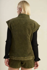ESCAPING REALITY CORDUROY VEST - Flying Tomato - Flyclothing LLC