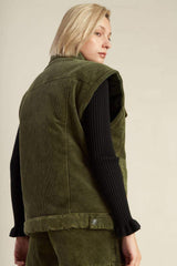 ESCAPING REALITY CORDUROY VEST - Flying Tomato - Flyclothing LLC