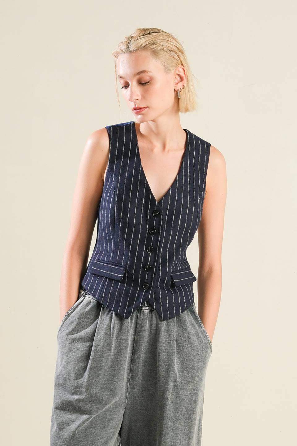 FOREVER CONNECTED WOVEN VEST - Flying Tomato - Flyclothing LLC