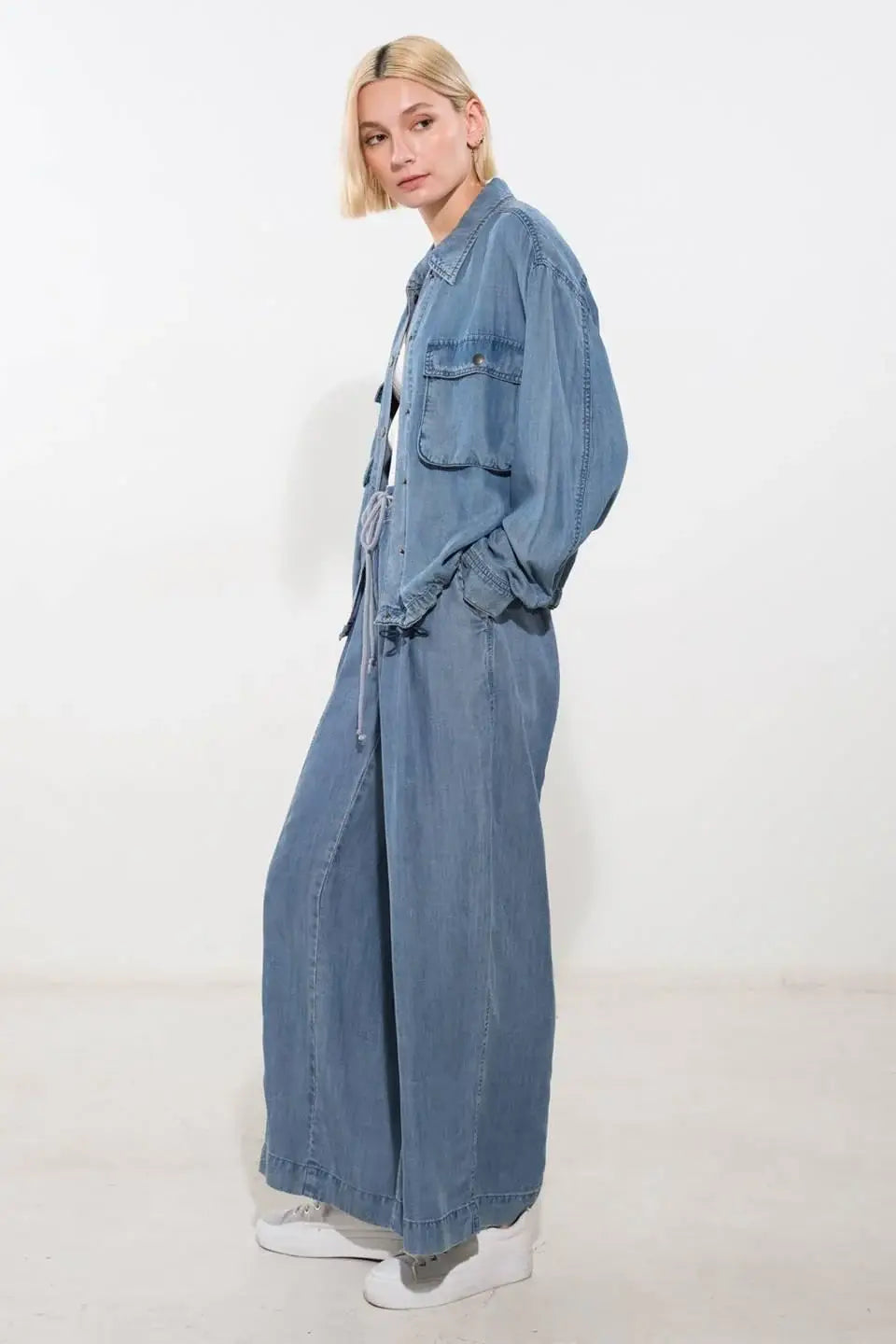 ACTIVE VIBE TENCEL DENIM JACKET - Flying Tomato - Flyclothing LLC