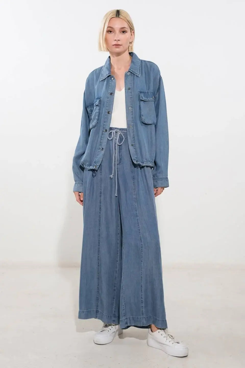 ACTIVE VIBE TENCEL DENIM JACKET - Flying Tomato - Flyclothing LLC