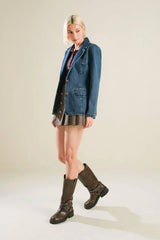 HOT TO GO DENIM BLAZER - Flying Tomato - Flyclothing LLC