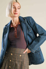 HOT TO GO DENIM BLAZER - Flying Tomato - Flyclothing LLC