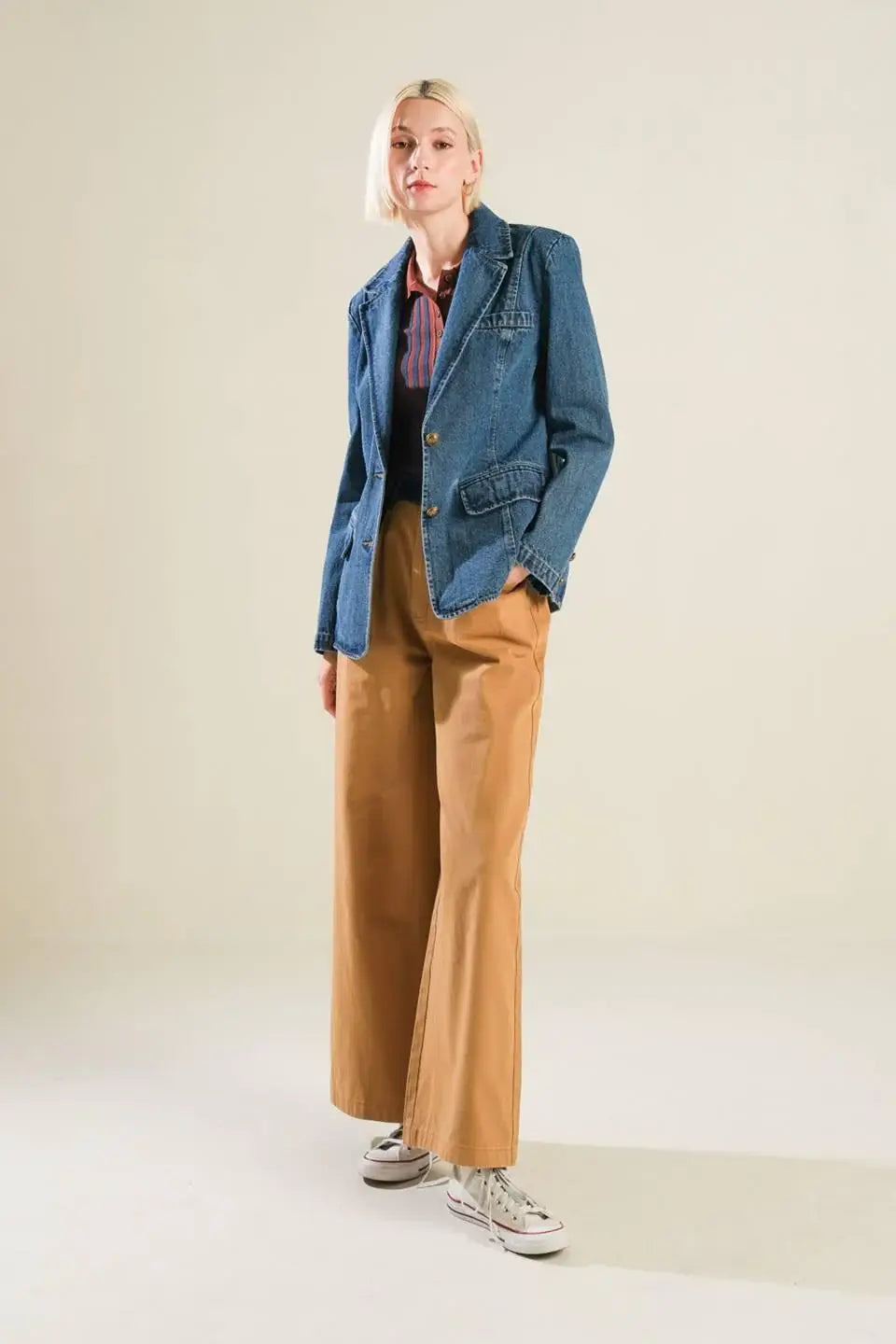 HOT TO GO DENIM BLAZER - Flying Tomato - Flyclothing LLC