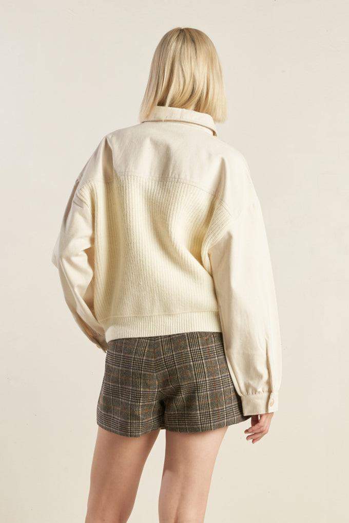 GO-GETTER GIRL SWEATER TWILL JACKET - Flying Tomato - Flyclothing LLC